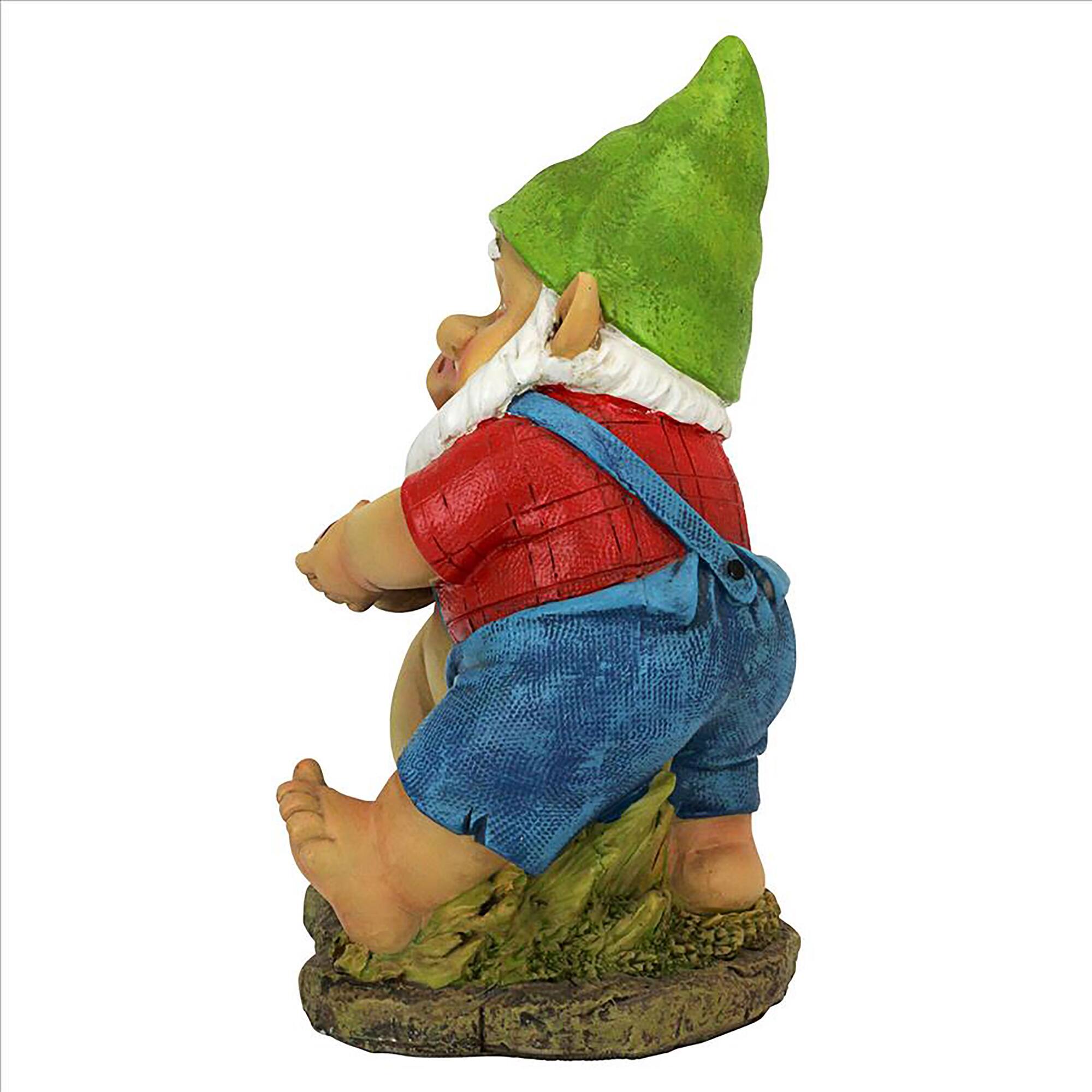 Design Toscano 8.5" Happy as a Pig in Slop Garden Gnome Statue